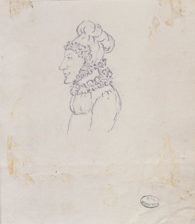 Drawing of a woman by Elisa Bonaparte