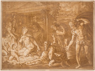 The Adoration of the Shepherds by Elisha Kirkall