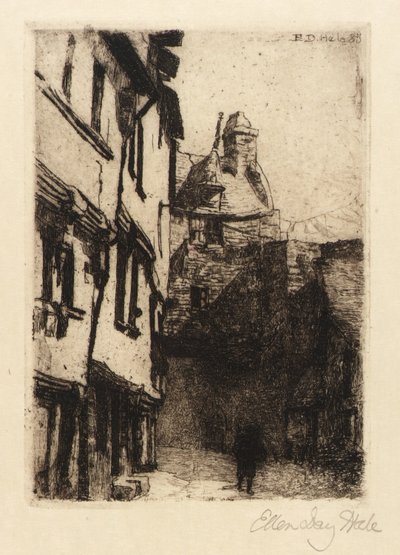 Street, Mont St. Michel by Ellen Day Hale