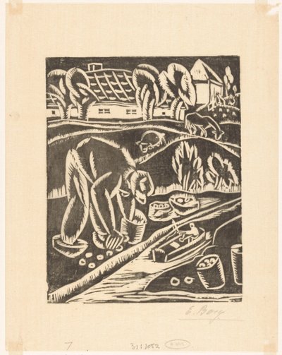 Farm by Else Berg (signed by artist)