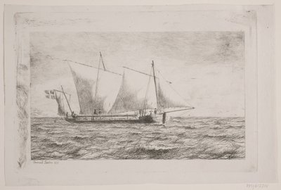 A Gunboat by Emanuel Larsen