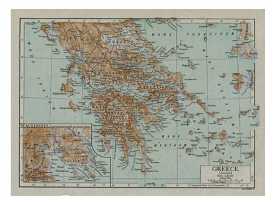 Map of Ancient Greece by Emery Walker