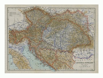 Map of Austria-Hungary by Emery Walker