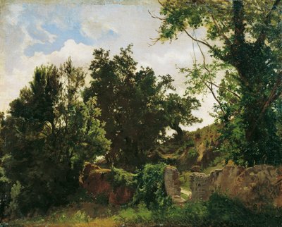 Castle Wall in Plankenberg by Emil Jakob Schindler