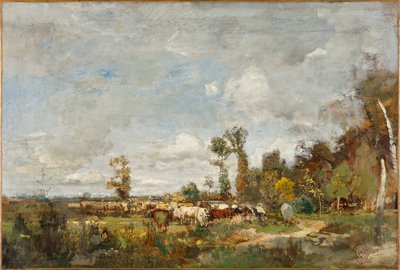 Grazing Cattle in Holland by Emil Jakob Schindler