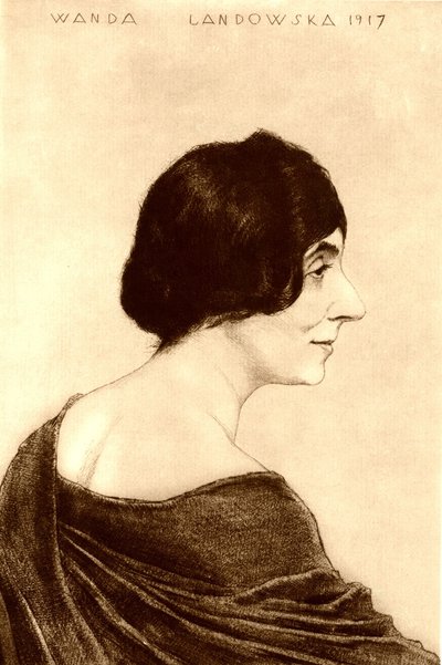 Portrait of Wanda Landowska 1879-1959 by Emil Orlik