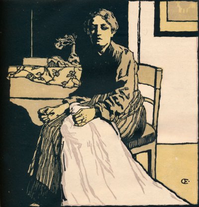 The Seamstress by Emil Orlik