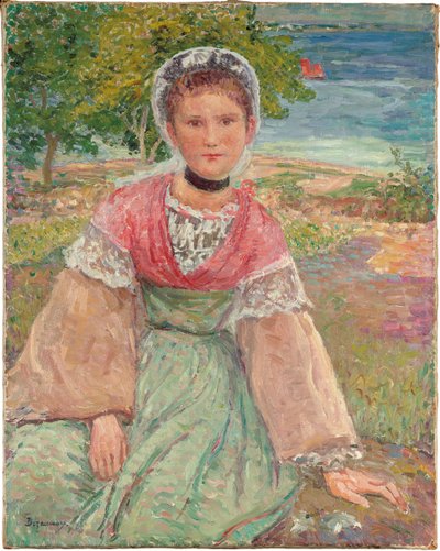 Young Bretonne by Emile Alfred Dezaunay