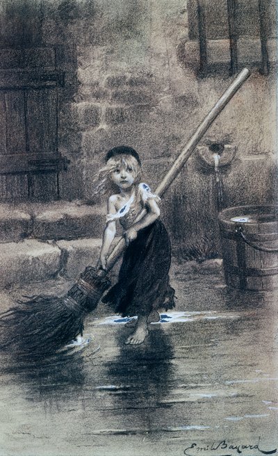 Young Cosette by Emile Antoine Bayard