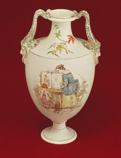 Wedgwood Vase, Late 19th Century by Emile Aubert Lessore