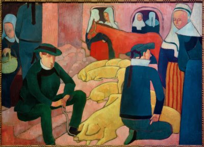 The Pig Market by Emile Bernard