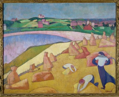 Harvest Time by the Sea by Emile Bernard