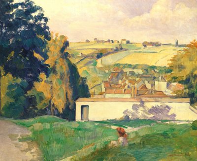 Young Girl on a Hill by Emile Bernard