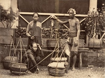 Fruit Merchants, Cochinchina by Emile Gsell