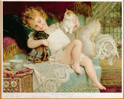 Playmates, from the Pears Annual, 1903 by Emile Munier