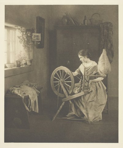 Spinning, c. 1898 by Emilie V. Clarkson