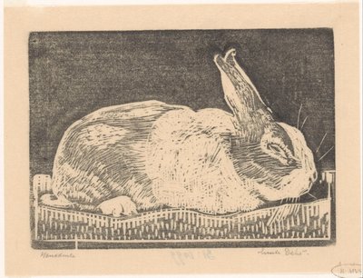 Rabbit by Emilius Wilhelmus Dehé (signed by artist)
