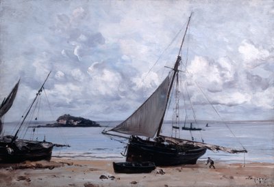 Beached Boats at St Jean by Emmanuel Lansyer