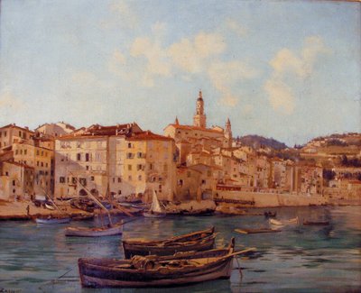 The Port of Menton (1891) by Emmanuel Lansyer