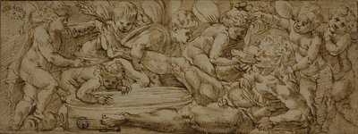 Bacchanale with Putti by Enea Salmeggia