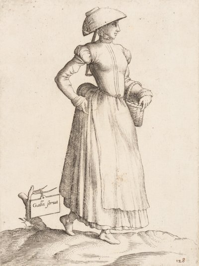 Costume Plate: Galla Serva by Enea Vico