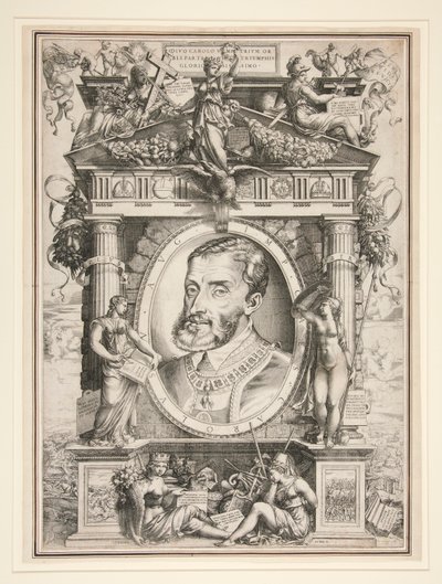 Portrait of Charles V by Enea Vico