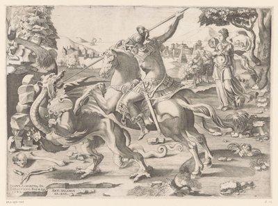 Saint George and the Dragon by Enea Vico