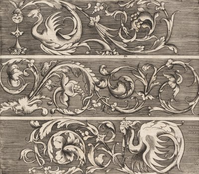 Three Friezes with Ornamental Foliage, ca. 1541-43 by Enea Vico
