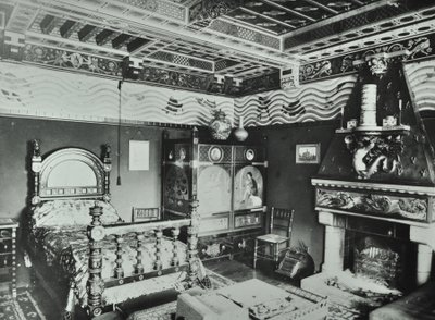 9 Melbury Road: bedroom, 1890 by English Photographer