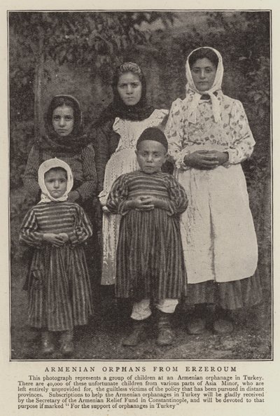 Armenian Orphans from Erzeroum by English Photographer