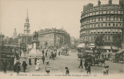 Grand Hotel and Trafalgar Square, London by English Photographer