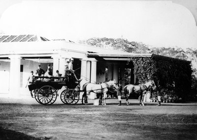 Horse-Drawn Carriage in Colonial India by English Photographer