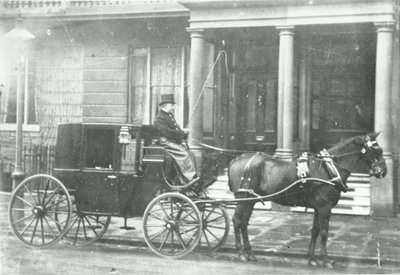 Horse-drawn cab by English Photographer