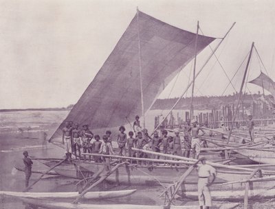 Native Fishing Boats, Ceylon by English Photographer