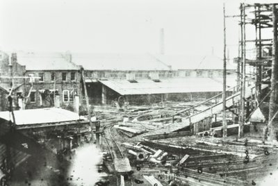 Samudas Shipbuilding Yard, London, 1863 by English Photographer