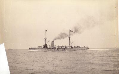 The Chih Yuan at sea, c.1886 by English Photographer