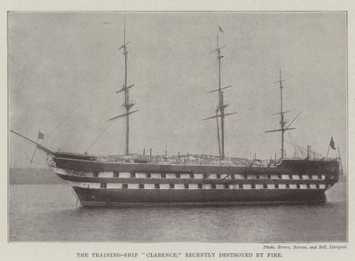 The Training-Ship Clarence, Recently Destroyed by Fire by English Photographer