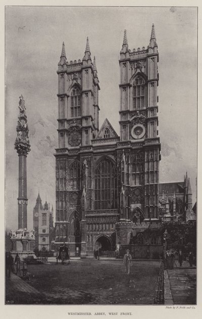 Westminster Abbey, West Front by English Photographer