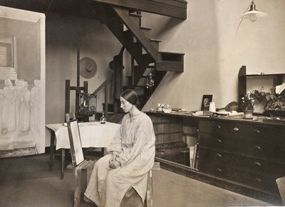 Winifred Knights in Her Studio by English Photographer