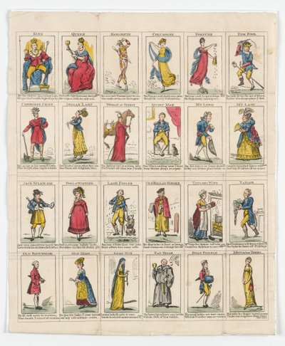 24 Twelfth Night Characters, 1818 by English School