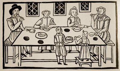 A Family Meal, c.1600 by English School