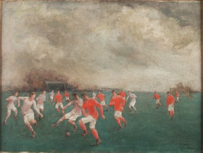 A Soccer Match, 1920 by English School