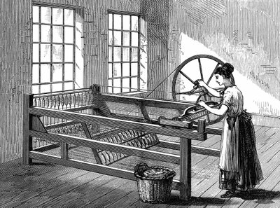 A Spinning Jenny, c.1880 by English School
