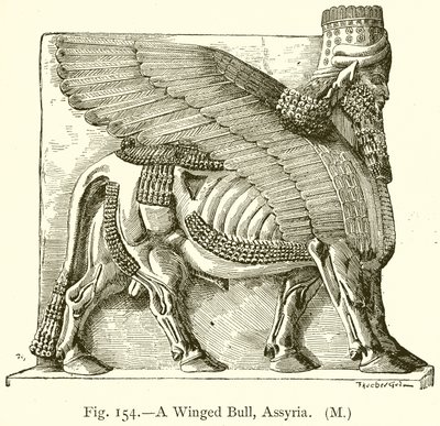 A Winged Bull, Assyria by English School