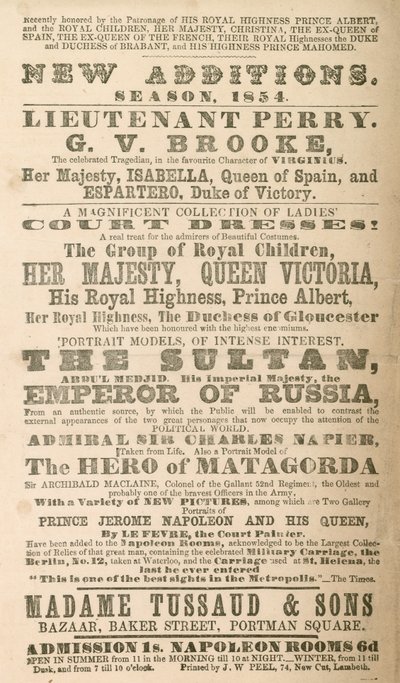 Advert for Madame Tussauds by English School