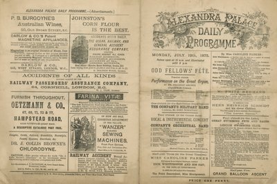 Alexandra Palace Daily Programme by English School