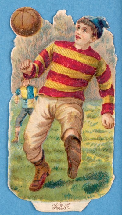 Alf, cut-out of a footballer by English School