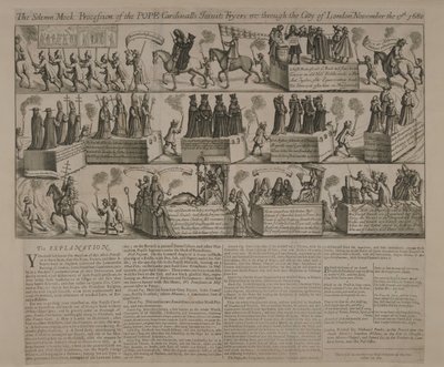 An Anti-Catholic Procession, 1680 by English School