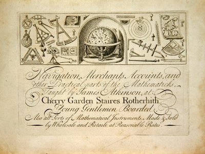 An early London trade card, c.1720 by English School