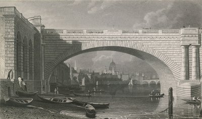 Arch of Waterloo Bridge by English School